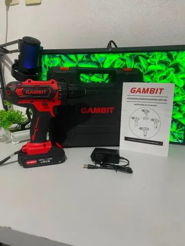 parafusadeira e furadeira gambit kit maleta