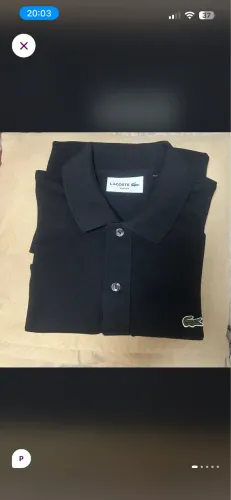 Polo Lacoste Slim fit Preta P