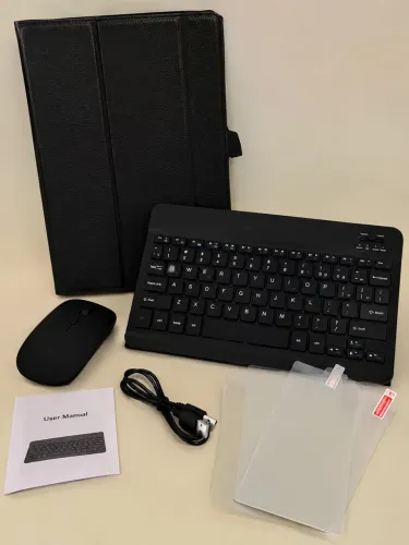 Kit Completo para Tablet - Capa + Teclado Bluetooth + Mouse + Películas
