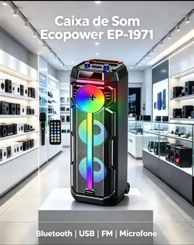 Caixa de som Bluetooth ecopower 