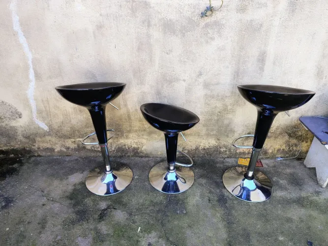 Banquetas Alta Giratória Preta
