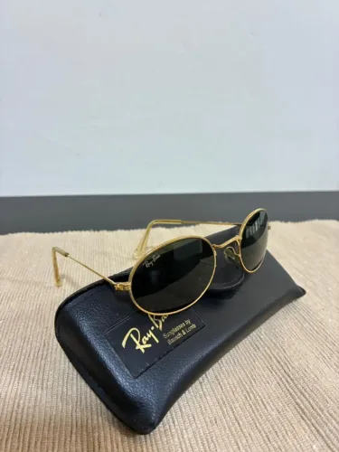 Ray-Ban Vintage Bausch & Lomb Oval Metal Arista Gold USA
