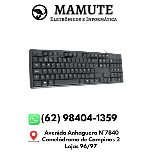 Teclado Usb Com Fio  Macío E Silencioso Para PC Computador E Notebook