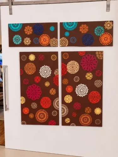Decoração Composição 4 quadros Mandalas