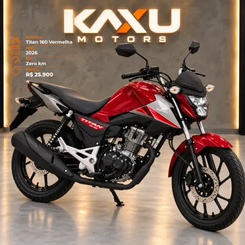 Honda CG 160 Titan 2026 Vermelha Zero KM