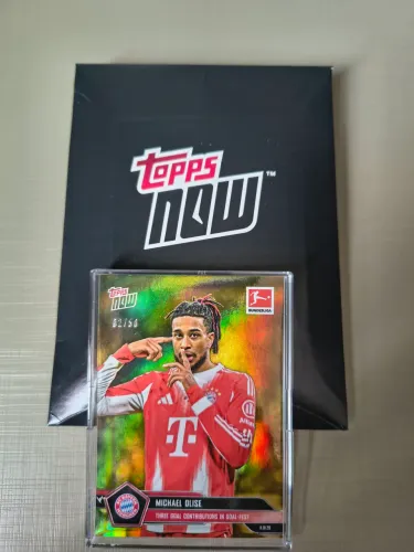 Card Michael Olise 2/50 Topps Now 2025/2026 Bundesliga FC Bayern Munchen