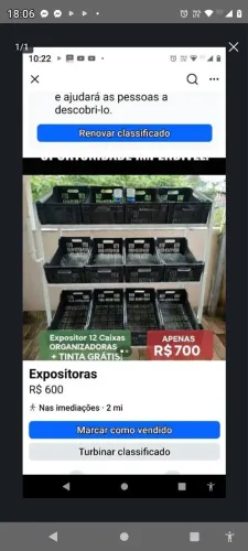 Expositora para mercadinho