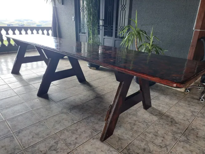 MESÃO DE MADEIRA MACIÇA 4M
