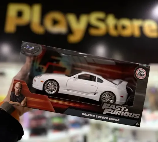 Miniatura Toyota Supra Branco Velozes e Furiosos
