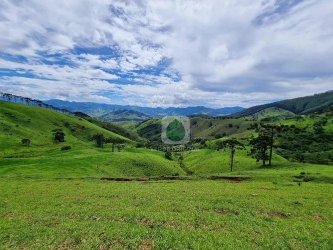 Fazenda com pequena cachoeira e expecional vista para o mar de montanhas mineiras à venda,