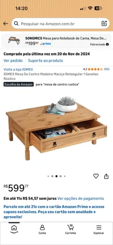 Mesa centro nova linda 500,00 Canoas 