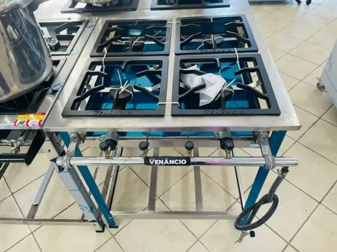 MB FOGÃO INOX ALTA PRESSÃO 4 BOCAS - VENANCIO