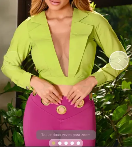 Blusa verde estilo blazer linda!!