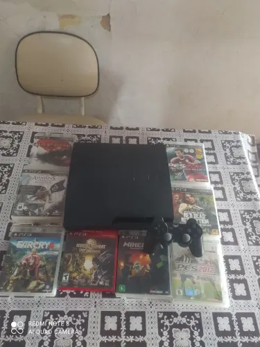 Vendendo Ps3 slim desbloqueado com 10 jogos midia física