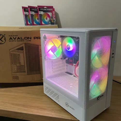 PC Novo Gabinete Branco RGB - Core i5, 16GB RAM, SSD 128GB