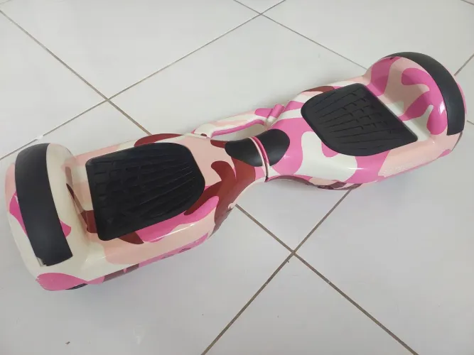 Hoverboard Star 6,5" Camuflado Rosa - Funcionando Perfeitamente