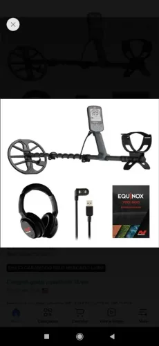Detequitor e metal minelabe 900 equinox
