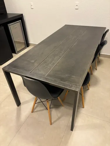 Mesa retangular industrial 