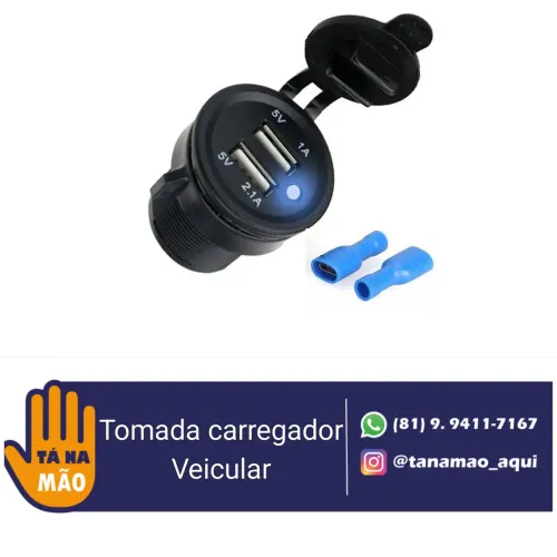 Carregador veicular 2 USB 