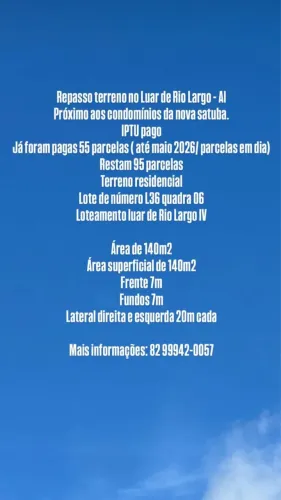 Repasso terreno no Luar de Rio Largo - AL