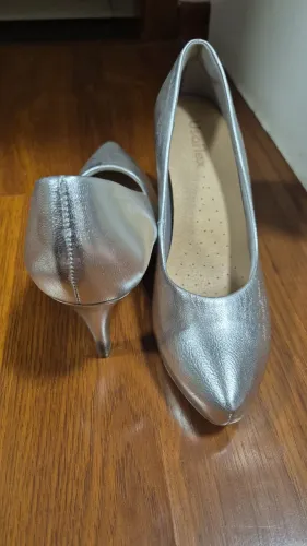 Sapato salto prata usaflex número 40 perfeito 