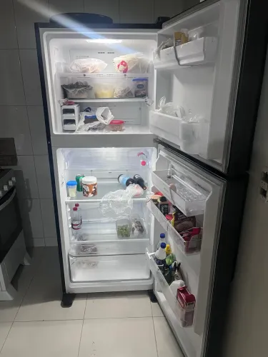 Geladeira Electrolux Frost Free Inverter 431L AutoSense duplex cor black inox