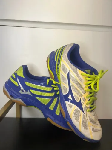 Mizuno Wave Hurricane 3 - BR 41 - White / Bolt / Dress Blue