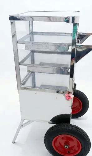 Carrinho de lanches expositor em inox - R$ 750,00 - SÓ VENDA - NÃO ENTREGO !!!