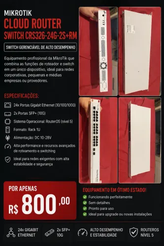 CRS - Cloud router switch crs326-24-2s+rm