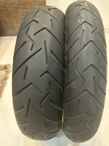 Par pneus Pirelli Scorpion usados para moto 170/60/r17 e 120/70/r19