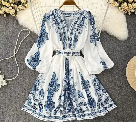 Vestido Geométrico Boho