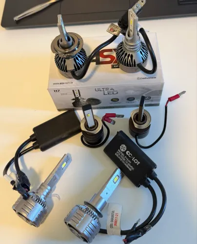 KIT LÂMPADAS LED AUTOMOTIVAS H1 E H7 - ASX, CC.LOT E SHOCK