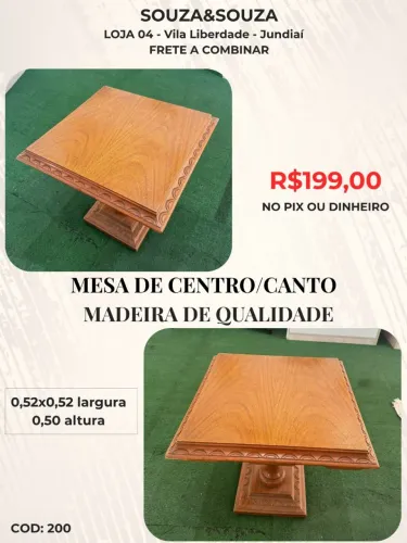 Mesinha de Centro /Canto Madeira