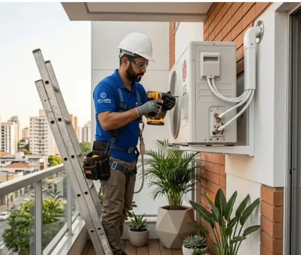 Ar condicionado instalação bandeirante