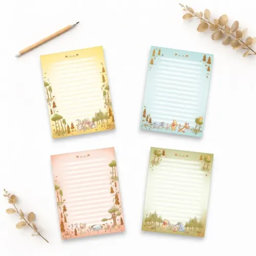 Papel De Carta Colecionável Ursinho Pooh - 4 Folhas + Caneta