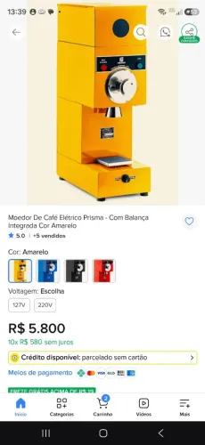 Moedor de café profissional