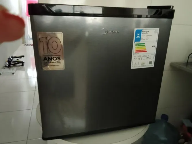 Frigobar 45 Litros Porta Prata Inverter Midea Prata