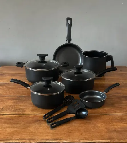 Kit de panela antiaderente 9 peças