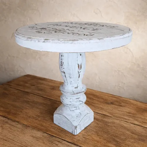 Boleira de madeira alta 25cm