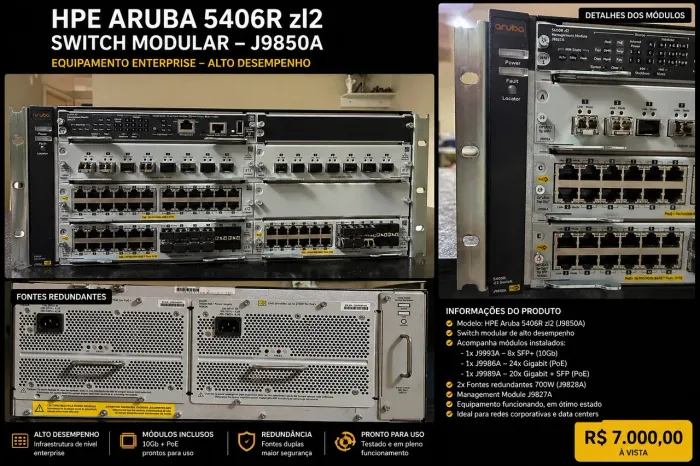 HPE Aruba 5406R zl2 Switch Modular - J9850A