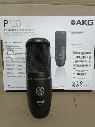 2x Microfone Condensador Profissional Akg P120