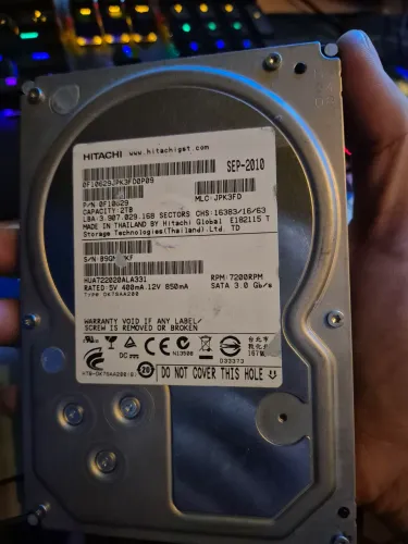 HD 2TB Hitachi Ultrastar 7200RPM - Excelente Estado (Testado)