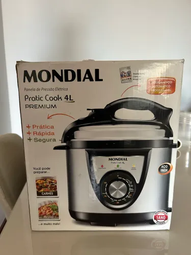Panela de Pressão Elétrica Mondial Pratic Cook 4L - 220V - NOVA