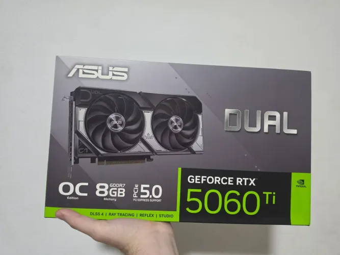 RTX 5060 ti Asus Dual nova, tirei da caixa ontem, gravei a data e tudo, so pra conferir