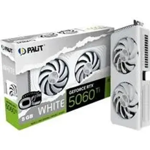 Placa de Vídeo Palit GeForce RTX5060TI White OC 8GB GDDR7 PCI-Express nova