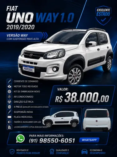 Fiat Uno WAY 1.0 Flex 6V 5P 2020