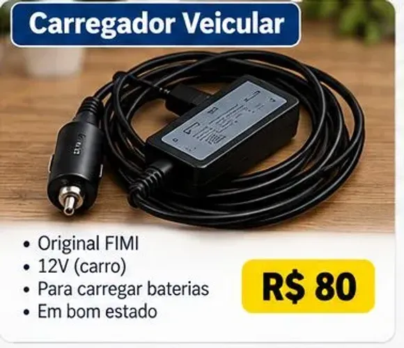 Carregador Veicular para Drone Fimi X8