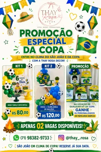 Decoração de festa na promoção