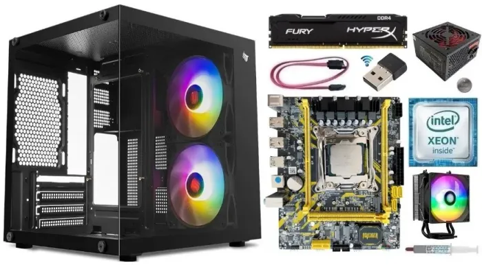 Kit Placa Mãe Intel X99 Xeon E5 2680 V4 8gb Gabinete Fonte