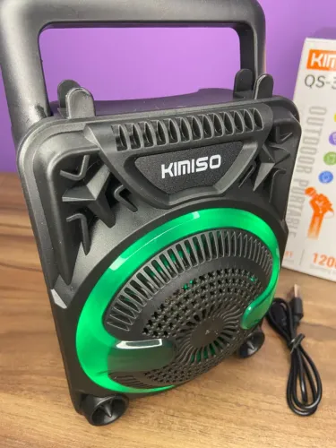 Caixa de Som Bluetooth Amplificadora Led RGB Kimiso QS-3305 an9